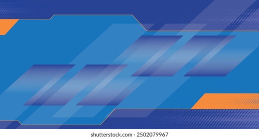 Vector Abstractas del diseño del Anuncio azul, Plantilla de fondo Horizontal deportiva dinámica para la promoción de los medios de comunicación o el Anuncio del Web	