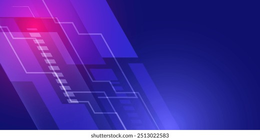 Abstract blue banner design vector, dynamic sporty horizontal background template for media promotion or web banner