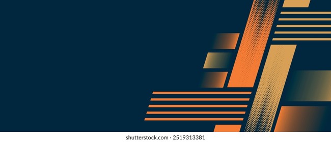 Abstract blue banner design vector dynamic sporty horizontal background template