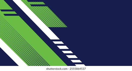 Abstract blue banner design vector, dynamic sporty horizontal background template for media promotion or web banner