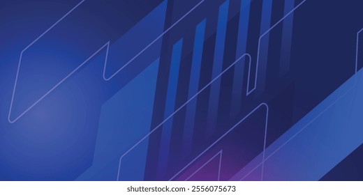 Abstract blue banner design vector, dynamic sporty horizontal background template for media promotion 