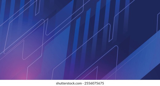 Abstract blue banner design vector, dynamic sporty horizontal background template for media promotion 