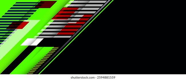 Abstract blue banner design vector, dynamic sporty horizontal background. eps 10