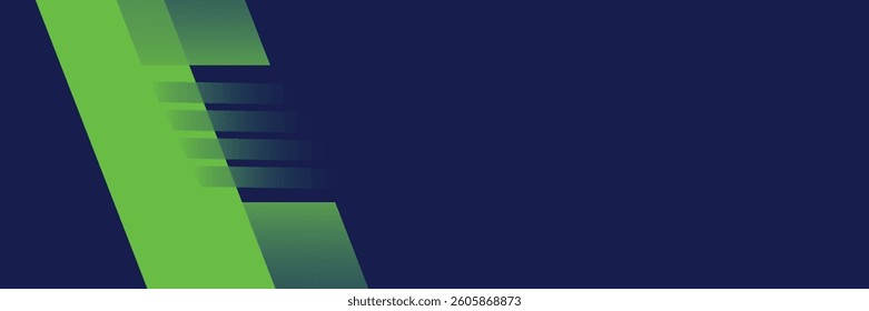 Abstract blue banner design vector, dynamic sporty horizontal background template for media promotion or web banner arts