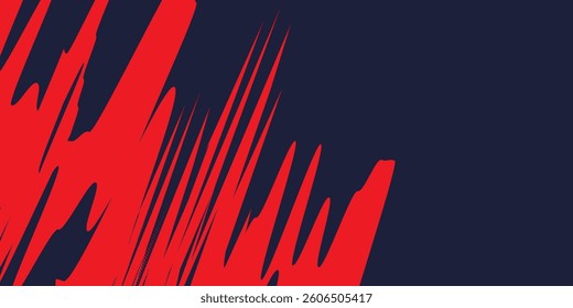 Abstract blue banner design vector, dynamic sporty horizontal background template for media promotion or web banner