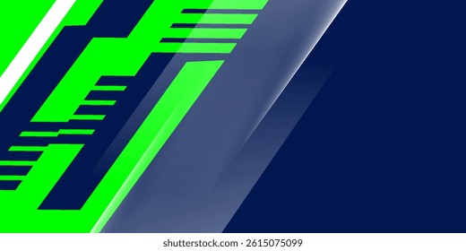 Abstract blue banner design vector, dynamic sporty horizontal background template for media promotion or web banner
