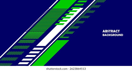 Abstract blue banner design vector, dynamic sporty horizontal background template for media promotion or web banner