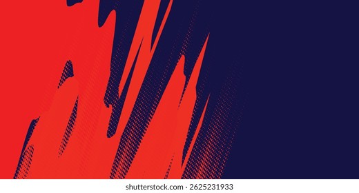 Abstract blue banner design vector, dynamic sporty horizontal background template for media promotion or web banner