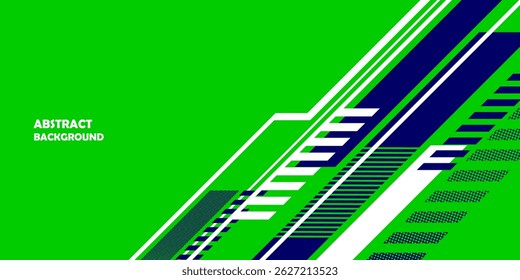 Abstract blue banner design vector, dynamic sporty horizontal background template for media promotion or web banner