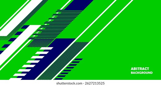 Vetor de design de banner azul abstrato, modelo de fundo horizontal esportivo dinâmico para promoção de mídia ou banner da Web
