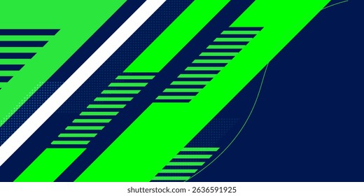 Vetor de design de banner azul abstrato, modelo de fundo horizontal esportivo dinâmico para promoção de mídia ou banner da Web