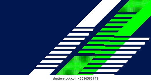 Abstract blue banner design vector, dynamic sporty horizontal background template for media promotion or web banner