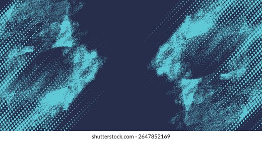 Vetor de design de banner azul abstrato, modelo de fundo horizontal esportivo dinâmico para promoção de mídia ou banner da Web. Vetor moderno