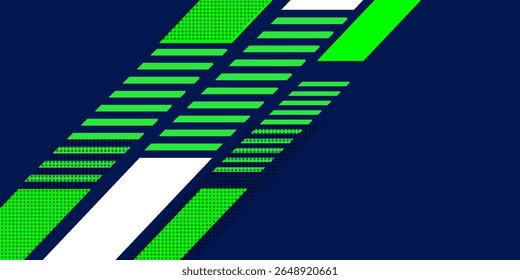 Abstract blue banner design vector, dynamic sporty horizontal background template for media promotion or web banner