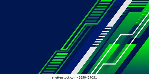 Vector de diseño de Anuncio azul Abstractas, Plantilla de fondo Horizontal deportivo dinámico para promoción de medios o Vector de artes de Anuncio de Web