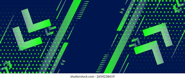 Abstrakter blauer Banner-Designvektor, dynamische sportliche horizontale Hintergrundvorlage für Medienwerbung oder Webbanner-Kunst