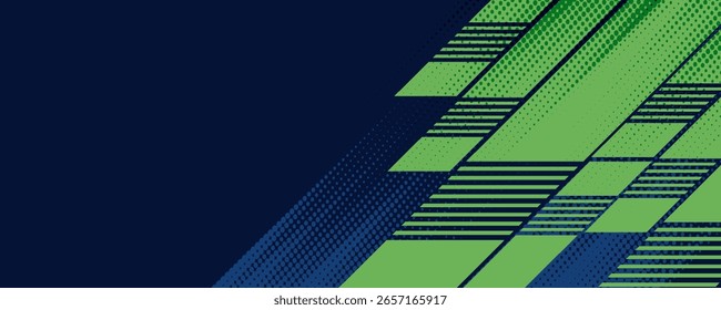 Abstrakter blauer Banner-Designvektor, dynamische sportliche horizontale Hintergrundvorlage für Medienwerbung oder Webbanner