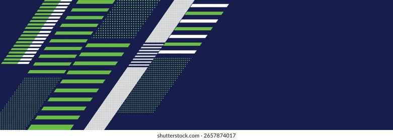 Abstrakter blauer Banner-Designvektor, dynamische sportliche horizontale Hintergrundvorlage für Medienwerbung oder Webbanner