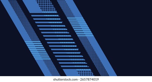 Vector Abstractas del diseño del Anuncio azul, Plantilla de fondo Horizontal deportiva dinámica para la promoción de los medios de comunicación o el Anuncio del Web
