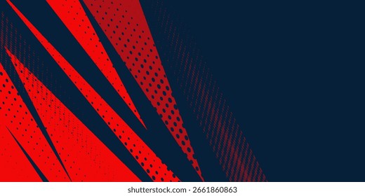 Abstract blue banner design vector, dynamic sporty horizontal background template for media promotion or web banner, vector eps10