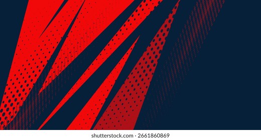 Vector de diseño de Anuncio azul Abstractas, Plantilla de fondo Horizontal deportivo dinámico para promoción de medios o Anuncio de Web, Vector EPS10