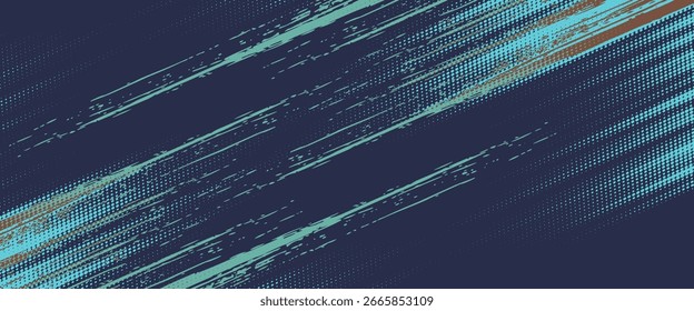 Abstrakter blauer Banner-Designvektor, dynamische sportliche horizontale Hintergrundvorlage für Medienwerbung oder Web-Banner, eps10.