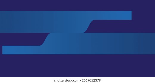 Vetor de design de banner azul abstrato, modelo de fundo horizontal esportivo dinâmico para promoção de mídia ou banner da Web