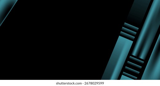 Abstract blue banner design vector, dynamic sporty horizontal background template for media promotion or web banner
