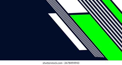 Vetor de design de banner azul abstrato, modelo de fundo horizontal esportivo dinâmico para promoção de mídia ou banner da Web.