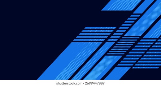 Vector Abstractas del diseño del Anuncio azul, Plantilla de fondo Horizontal deportiva dinámica para la promoción de los medios de comunicación o el Anuncio del Web