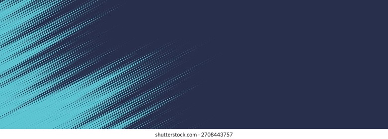 Vetor de design de banner azul abstrato, modelo de fundo horizontal esportivo dinâmico para promoção de mídia ou banner da Web	