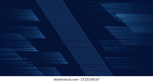 Abstrakter blauer Banner-Designvektor, dynamische sportliche horizontale Hintergrundvorlage für Medienwerbung oder Webbanner	
