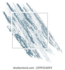 Abstract blue banner, frame, border. Hand drawn abstract design 