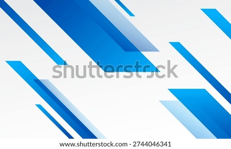 Abstract blue banner geometric background. Vector illustration