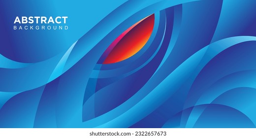Abstract blue banner gradient design vector