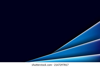 Abstrakte blaue Banner-Schattenlinie geometrische Überschneidungen im Dunkeln mit Leerraum Design moderne futuristische Hintergrund Vektorgrafik.
