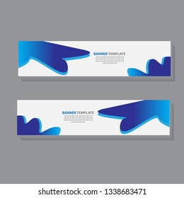 abstract blue banner template
