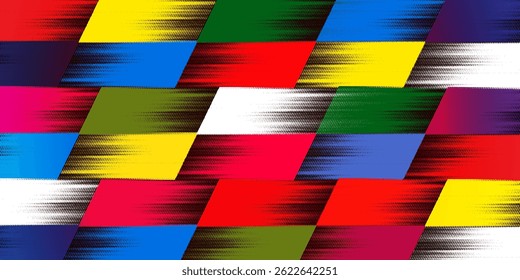 Abstract blue banner vector design, dynamic sporty horizontal background template with blue and yellow shapes for media promotion or web banner