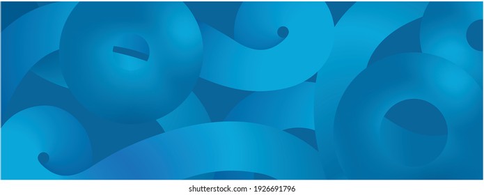 Abstract blue banner. Vector illustration.