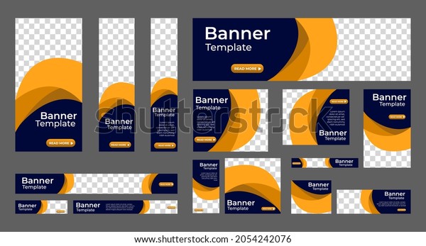 Abstract blue banner for web template set with\
place for images. Horizontal, vertical and square business ad\
template with standard size. vector\
EPS	\
