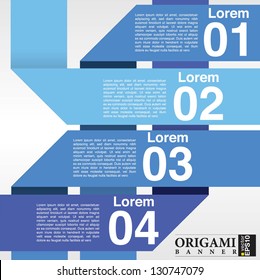 Abstract blue banners vector in four step.EPS10