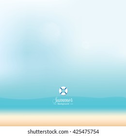 Abstract blue beach vector background