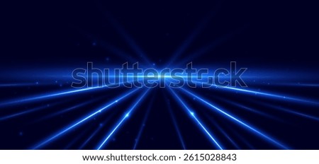 Abstract blue beam diagonal on dark blue background. Speed motion moving movement concept. Vector illustration.