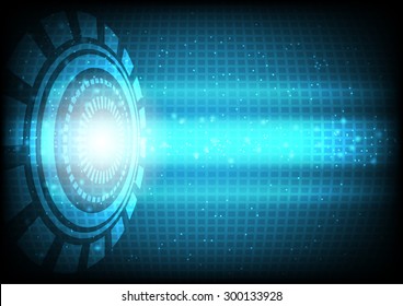 Abstract blue beam technology concept background
