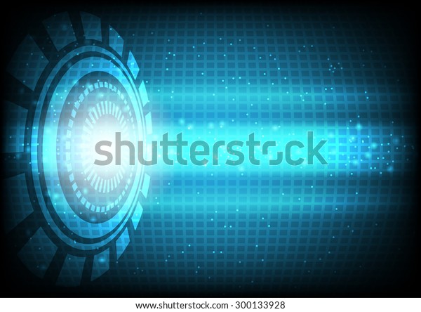 Abstract Blue Beam Technology Concept Background Stock Vector Royalty