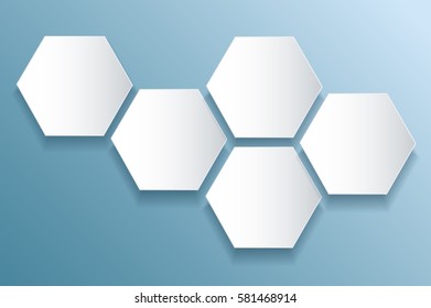 abstract blue bee hive hexagon and space background