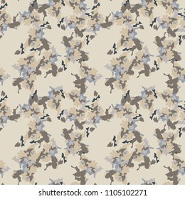 Abstract blue, beige and black background as UFO camouflage. Seamless repeat light pattern usable as urban or desert camo, sand wallpaper, backdrop or for print for textile or wrapping paper