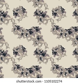 Abstract blue, beige and black background as UFO camouflage. Seamless repeat light pattern usable as urban or desert camo, sand wallpaper, backdrop or for print for textile or wrapping paper