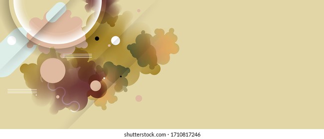 Abstract blue and beige gradients and cloud shapes backgrounds pastel shades holiday vector stock illustration graphic design