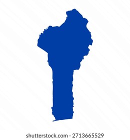 Abstractas Azul Benín Mapa simple